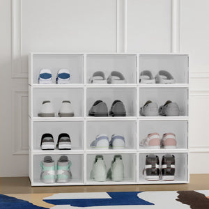 Shoe Box Rack DIY | Set of 12 | Stackable | White | Abel