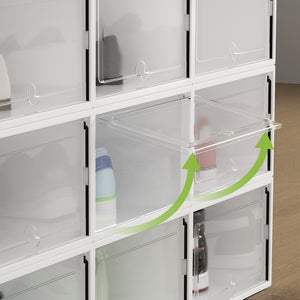 Shoe Box Rack DIY | Set of 24 | Stackable | White | Abel