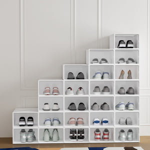 Shoe Box Rack DIY | Set of 24 | Stackable | White | Abel