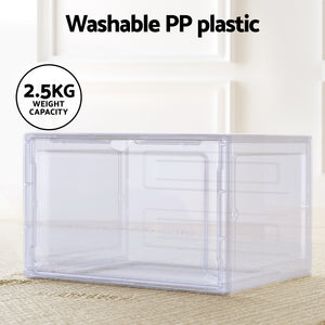 Shoe Box Rack DIY | Set of 2 | Stackable | Magnetic Door