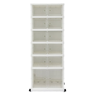 Artiss Foldable Shoe Storage Box 6 Tier 12 Pairs Entryway