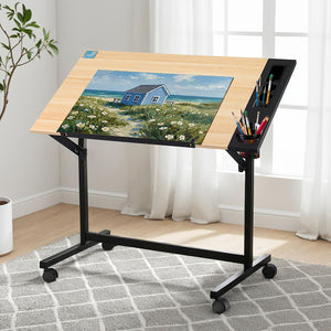 Drawing Desk | Tilting Drafting Table | Multi-Purpose Craft Station