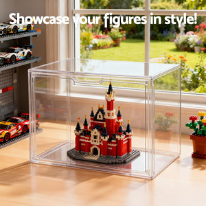Acrylic Display Case | Transparent Dust Cover | Toy & Model Storage | 27cm