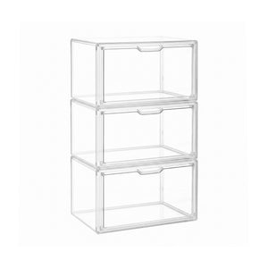Artiss Clear Acrylic Display Case 3 Pack Toy Storage Box