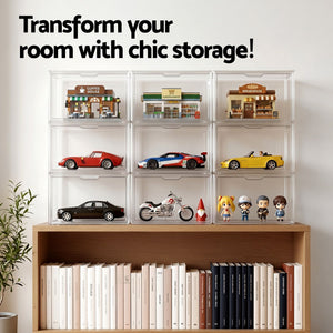Clear Acrylic Display Cases | 3 Pack | Toy Storage Boxes