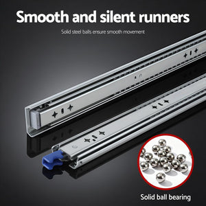 Full Extension Locking Drawer Slides 2pc | Heavy Duty | 500–1000mm