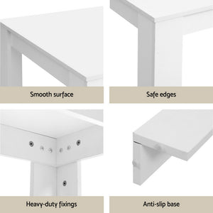 Dining Table & 4 Chairs Set | Rectangle | White | Modern Dining