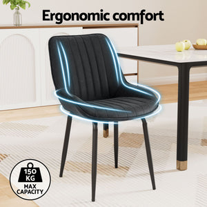 Foldable Dining Table Set | 5 Piece | 2 Drawers | Black & White