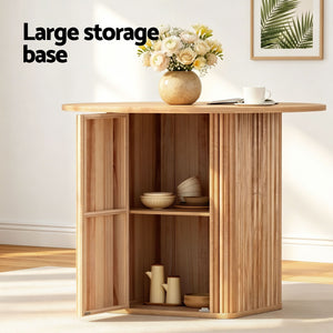 Dining Table & 4 Chairs Set | Natural Timber