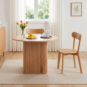 Dining Table & 4 Chairs Set | Natural Timber