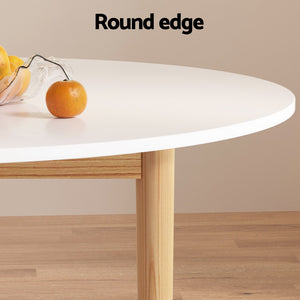 Dining Set | 1 Table & 4 Chairs | White Wood Finish