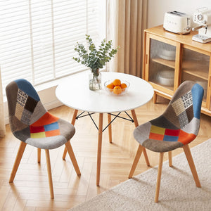 Dining Table & Chairs Set | 3 Piece Round 2 Seater Set | White
