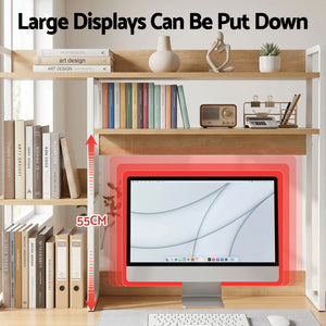 Desk Organiser | 2-Tier Desktop Shelf | 24cm Depth