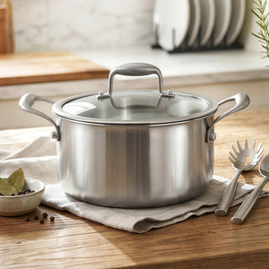 Stainless Steel Dutch Oven | 4.5L | 24cm Cooking Pot with Lid