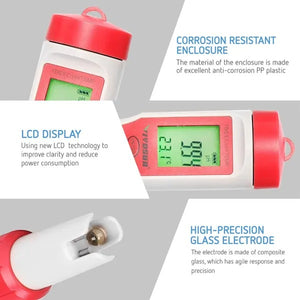 Digital 4-in-1 pH Water Quality Tester | Measures pH, TDS, EC & Temperature | High-Accuracy Pocket Meter for Hydroponics, Pools, Drinking Water & Gardening
