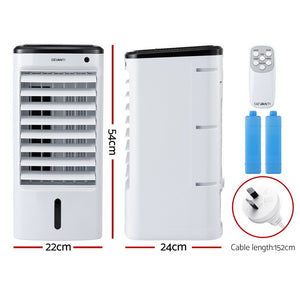 Evaporative Air Cooler | Portable Conditioner with Remote | 4L Water Tank | Home Cooling Appliance