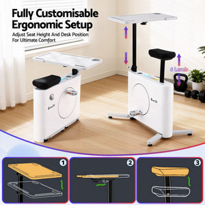 Magnetic Desk Exercise Bike | Under Desk Fitness Cycle | Tabletop Included