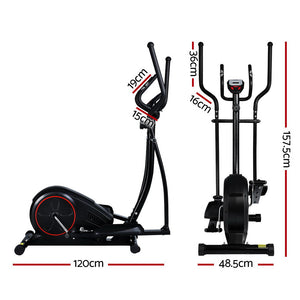 Everfit Exercise Bike | Elliptical Cross Trainer | Home Gym Fitness Machine | LCD
