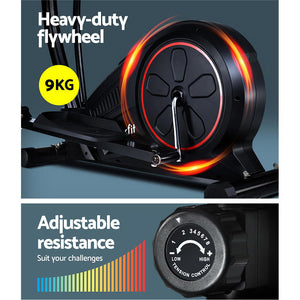 Everfit Exercise Bike | Elliptical Cross Trainer | Home Gym Fitness Machine | LCD