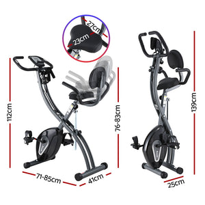 Everfit Folding Exercise Bike | Magnetic X-Bike | Aerobic Trainer | Indoor Cycling