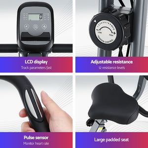 Everfit Folding Exercise Bike | Magnetic X-Bike | Aerobic Trainer | Indoor Cycling