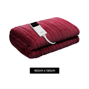 Electric Throw Rug | Heated Blanket | Fleece | Red
