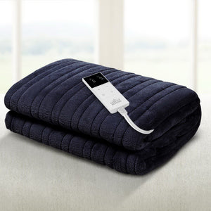 Bedding | Heated Electric Throw Rug | Fleece | Snuggle Blanket | Washable | Charcoal