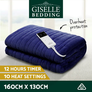 Bedding | Electric Throw Blanket | Navy