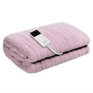 Electric Throw Rug | Heated Blanket | Fleece | Pink