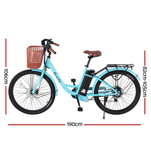 Everfit Electric Bike | 26" | City Bicycle | eBike | Commuter | Battery | BL