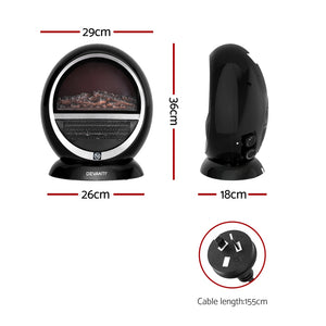 Devanti Electric Fireplace Fire Heaters | 1500W