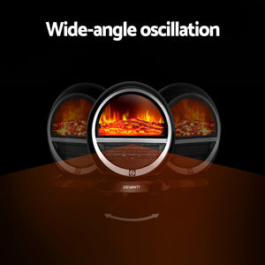 Devanti Electric Fireplace Fire Heaters | 1500W