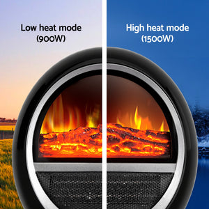 Devanti Electric Fireplace Fire Heaters | 1500W