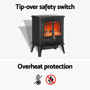 Devanti Electric Fireplace Fire Heaters | 2000W