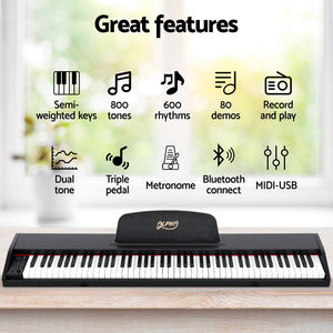 Alpha 88 Keys Digital Piano Keyboard | Electronic | w/ Stand