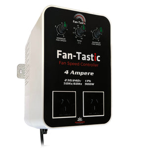FAN-TASTIC 4A Hybrid Fan Controller | Silent Digital Temp Control + Fan Speed | Night Humidity Mode | Grow Room Climate Control