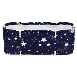Portable Foldable Bath Tub | Inflatable PVC Spa Bucket | 134x65cm | Star Navy