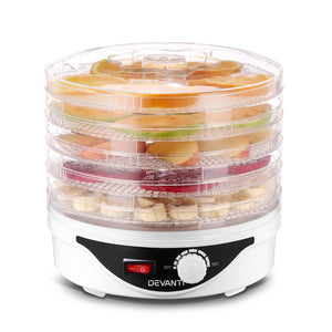 Food Dehydrator | 5 Trays | Pet Beef Jerky Dryer | White