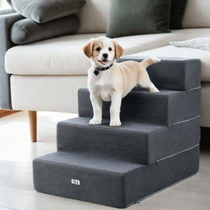 Dog Ramp Foam | 4 Steps Portable Cat Ladder for Sofa Bed