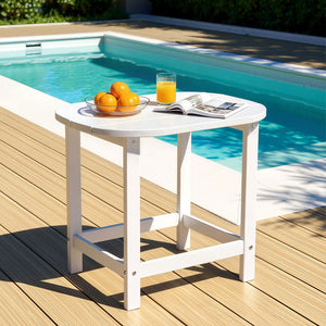 Outdoor Coffee Table | HDPE Patio Side Table | White Garden Furniture