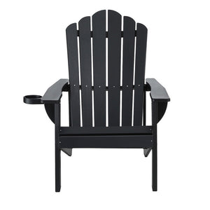 Adirondack Outdoor Chairs | HDPE Beach Patio Furniture | Black