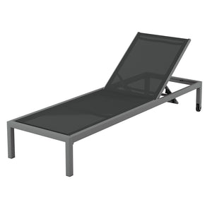 Sun Lounge | Outdoor Lounger | Aluminium Folding Beach Chair | Wheels | Patio