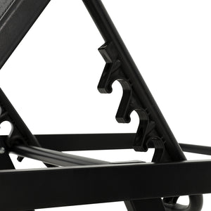 Sun Lounge | Outdoor Lounger | Steel Beach Chair | Patio Furniture | Black