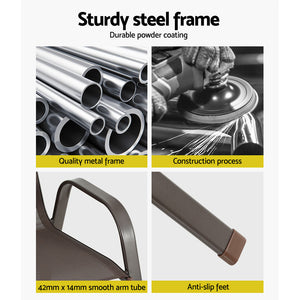 6PC Outdoor Dining Chairs | Stackable Lounge Chair | Patio Furniture | Brown