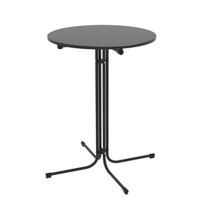 Round Outdoor Bar Table | Folding | 109cm | Patio | Black