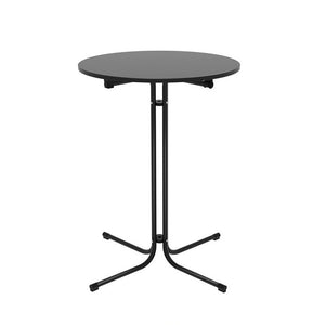 Round Outdoor Bar Table | Folding | 109cm | Patio | Black