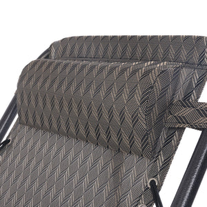 Zero Gravity Chair | Folding Outdoor Recliner | Adjustable Sun Lounge | Camping | Grey
