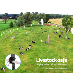 Electric Fence Tape 400m | Polywire Polytape | Red & White Outdoor Farm Fencing