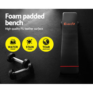 Everfit Weight Bench | Flat Bench Press | Home Gym Equipment | 300kg Capacity