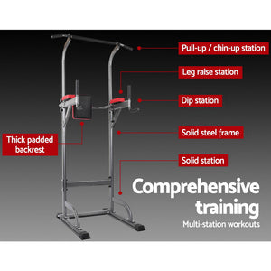 Everfit Weight Bench | Chin Up Tower | Bench Press | Home Gym Workout | 200kg Capacity